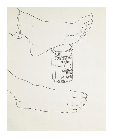 Feet With Campbell's Soup Can, C.1960-62 by Andy Warhol Pricing Limited Edition Print image
