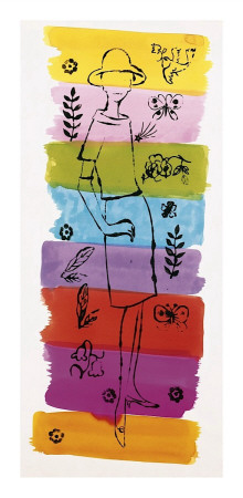 Female Fashion Figure With Flowers And Plants, C.1960 by Andy Warhol Pricing Limited Edition Print image
