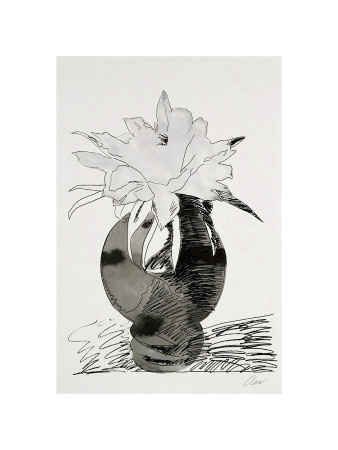 Flowers, C.1974 (White Flower In Black Vase) by Andy Warhol Pricing Limited Edition Print image