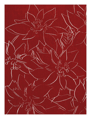 Poinsettias, C.1983 (White On Red) by Andy Warhol Pricing Limited Edition Print image