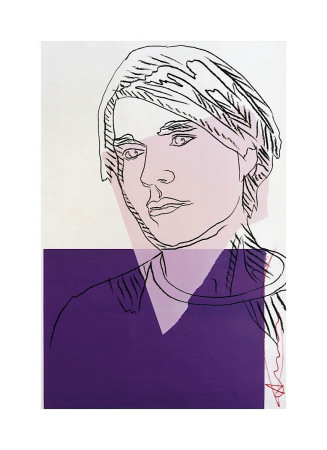 Self-Portrait, C.1978 (Purple And White) by Andy Warhol Pricing Limited Edition Print image