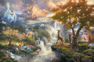 Bambi's First Years by Thomas Kinkade Pricing Limited Edition Print image