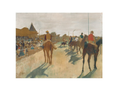 Race Horses Before The Stands, Circa 1866-1868 by Edgar Degas Pricing Limited Edition Print image