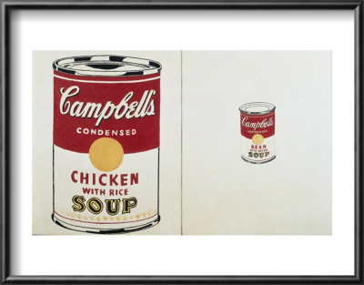 Campbell's Soup Can, C.1962 (Chicken With Rice And Bean With Bacon) by Andy Warhol Pricing Limited Edition Print image