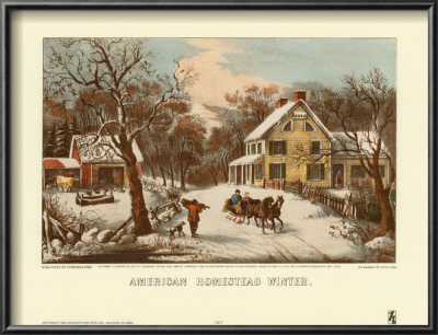 American Homestead Winter by Currier & Ives Pricing Limited Edition Print image