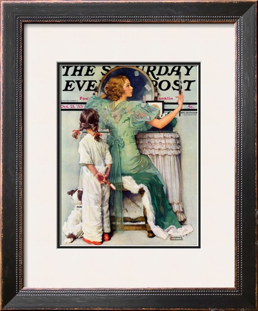 Going Out Saturday Evening Post Cover, October 21,1933 by Norman Rockwell Pricing Limited Edition Print image