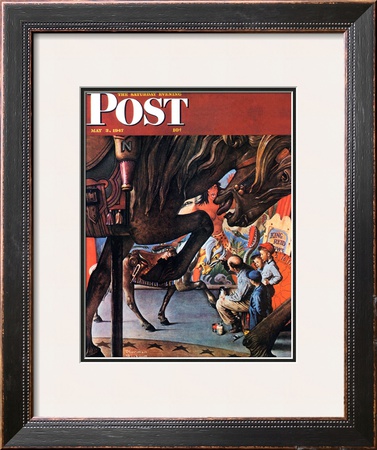 Circus Artist Saturday Evening Post Cover, May 3,1947 by Norman Rockwell Pricing Limited Edition Print image