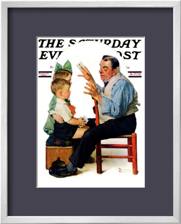 Magician Or Card Tricks Saturday Evening Post Cover, March 22,1930 by Norman Rockwell Pricing Limited Edition Print image