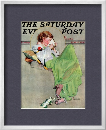 Diary Saturday Evening Post Cover, June 17,1933 by Norman Rockwell Pricing Limited Edition Print image