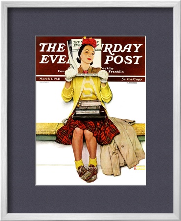 Cover Girl Saturday Evening Post Cover, March 1,1941 by Norman Rockwell Pricing Limited Edition Print image