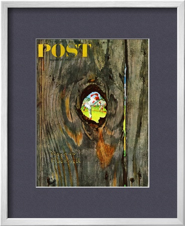 Knothole Baseball Saturday Evening Post Cover, August 30,1958 by Norman Rockwell Pricing Limited Edition Print image