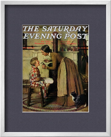 Medicine Giver Take Your Medicine Saturday Evening Post Cover, May 30,1936 by Norman Rockwell Pricing Limited Edition Print image