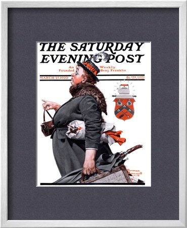 Housekeeper Saturday Evening Post Cover, March 27,1920 by Norman Rockwell Pricing Limited Edition Print image