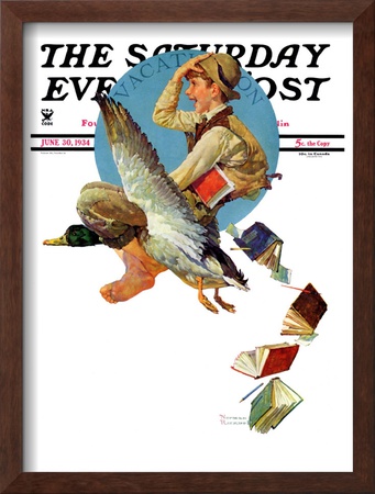 Summer Vacation, 1934 Saturday Evening Post Cover, June 30,1934 by Norman Rockwell Pricing Limited Edition Print image