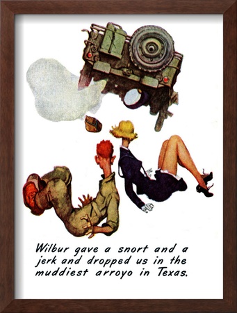 The Wonderful Life Of Wilbur The Jeep B, January 29,1944 by Norman Rockwell Pricing Limited Edition Print image