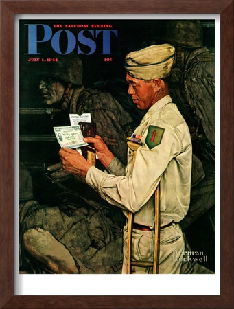 War Bond Saturday Evening Post Cover, July 1,1944 by Norman Rockwell Pricing Limited Edition Print image