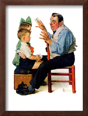 Magician Or Card Tricks, March 22,1930 by Norman Rockwell Pricing Limited Edition Print image