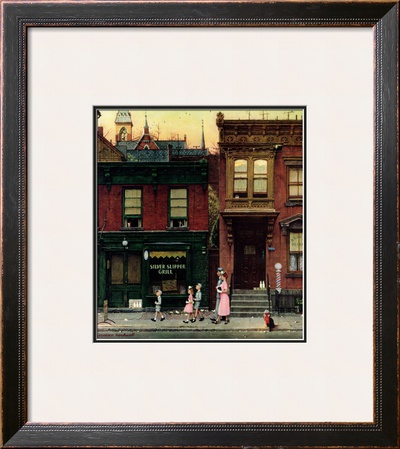 Walking To Church, April 4,1953 by Norman Rockwell Pricing Limited Edition Print image