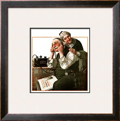 Wonders Of Radio Or Listen, Ma!, May 20,1922 by Norman Rockwell Pricing Limited Edition Print image