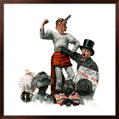 Circus Strongman, June 3,1916 by Norman Rockwell Pricing Limited Edition Print image