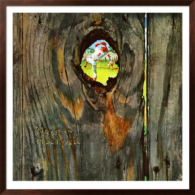 Knothole Baseball, August 30,1958 by Norman Rockwell Pricing Limited Edition Print image