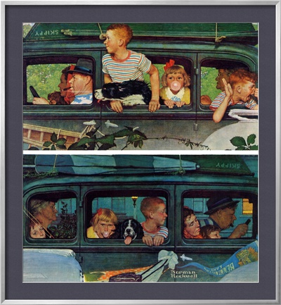 Outing Or Coming And Going, August 30,1947 by Norman Rockwell Pricing Limited Edition Print image