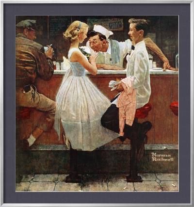 After The Prom, May 25,1957 by Norman Rockwell Pricing Limited Edition Print image