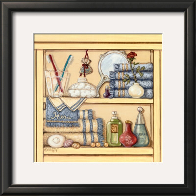 Hers Bathroom Shelf by Janet Kruskamp Pricing Limited Edition Print image