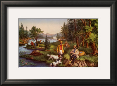 Hunting Fishing And Forest Scenes by Currier & Ives Pricing Limited Edition Print image