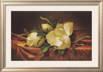Magnolia On Gold Velvet Cloth by Martin Johnson Heade Pricing Limited Edition Print image