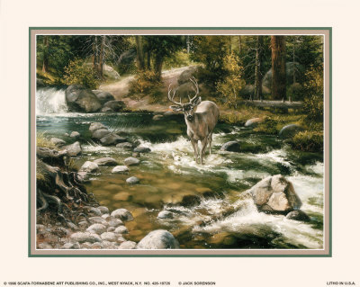 Buck In Midstream by Jack Sorenson Pricing Limited Edition Print image