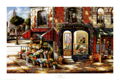 Village Corner by John O'brien Pricing Limited Edition Print image