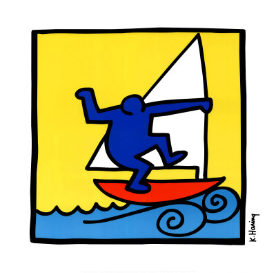 Red Boat, 1987 by Keith Haring Pricing Limited Edition Print image