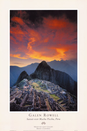 Sunset Over Machu Picchu by Galen Rowell Pricing Limited Edition Print image