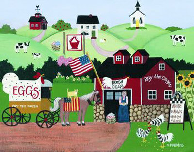 The Egg Farm by Donna Perkins Pricing Limited Edition Print image
