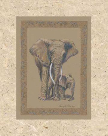 Elephants by Nancy Strailey Pricing Limited Edition Print image