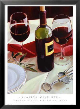 Sharing Wine - Red by Thomas Stiltz Pricing Limited Edition Print image