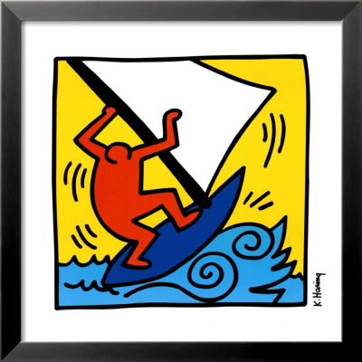 Untitled, 1987 (Blue Boat) by Keith Haring Pricing Limited Edition Print image