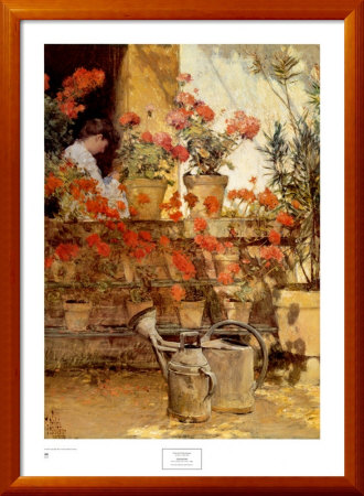 Geraniums by Childe Hassam Pricing Limited Edition Print image