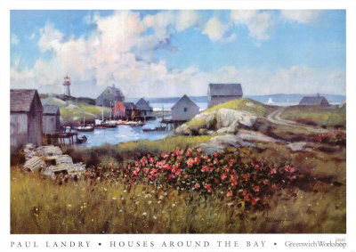 Houses Around The Bay by Paul Landry Pricing Limited Edition Print image