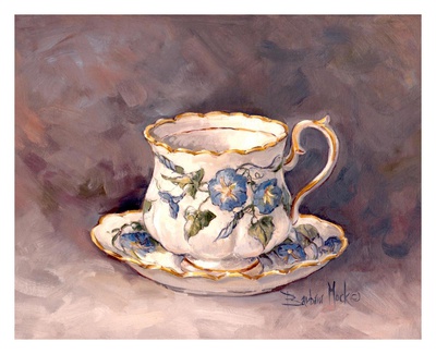 Morning Glory Teacup by Barbara Mock Pricing Limited Edition Print image