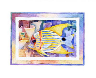 Blue & Gold Snapper by Paul Brent Pricing Limited Edition Print image