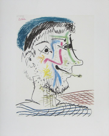 Man With A Cigarette by Pablo Picasso Pricing Limited Edition Print image