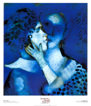 The Blue Lovers by Marc Chagall Pricing Limited Edition Print image
