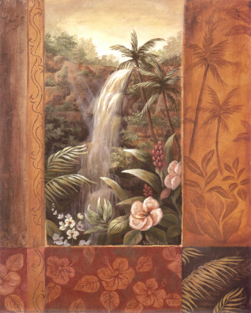 Tropical Waterfall Ii by Vivian Flasch Pricing Limited Edition Print image