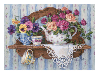 Pansies And Lace by Barbara Mock Pricing Limited Edition Print image