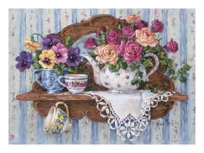 Pansies And Lace by Barbara Mock Pricing Limited Edition Print image