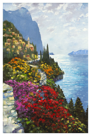 As The Sun Sets Over Amalfi by Howard Behrens Pricing Limited Edition Print image