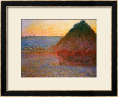 Haystacks, Pink And Blue Impressions, 1891 by Claude Monet Pricing Limited Edition Print image