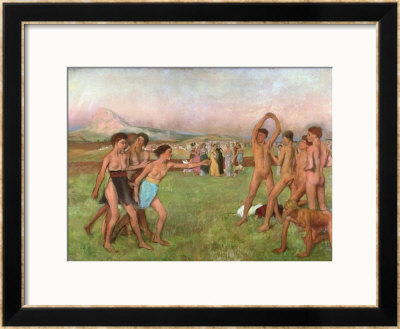 Young Spartans Exercising, Circa 1860 by Edgar Degas Pricing Limited Edition Print image
